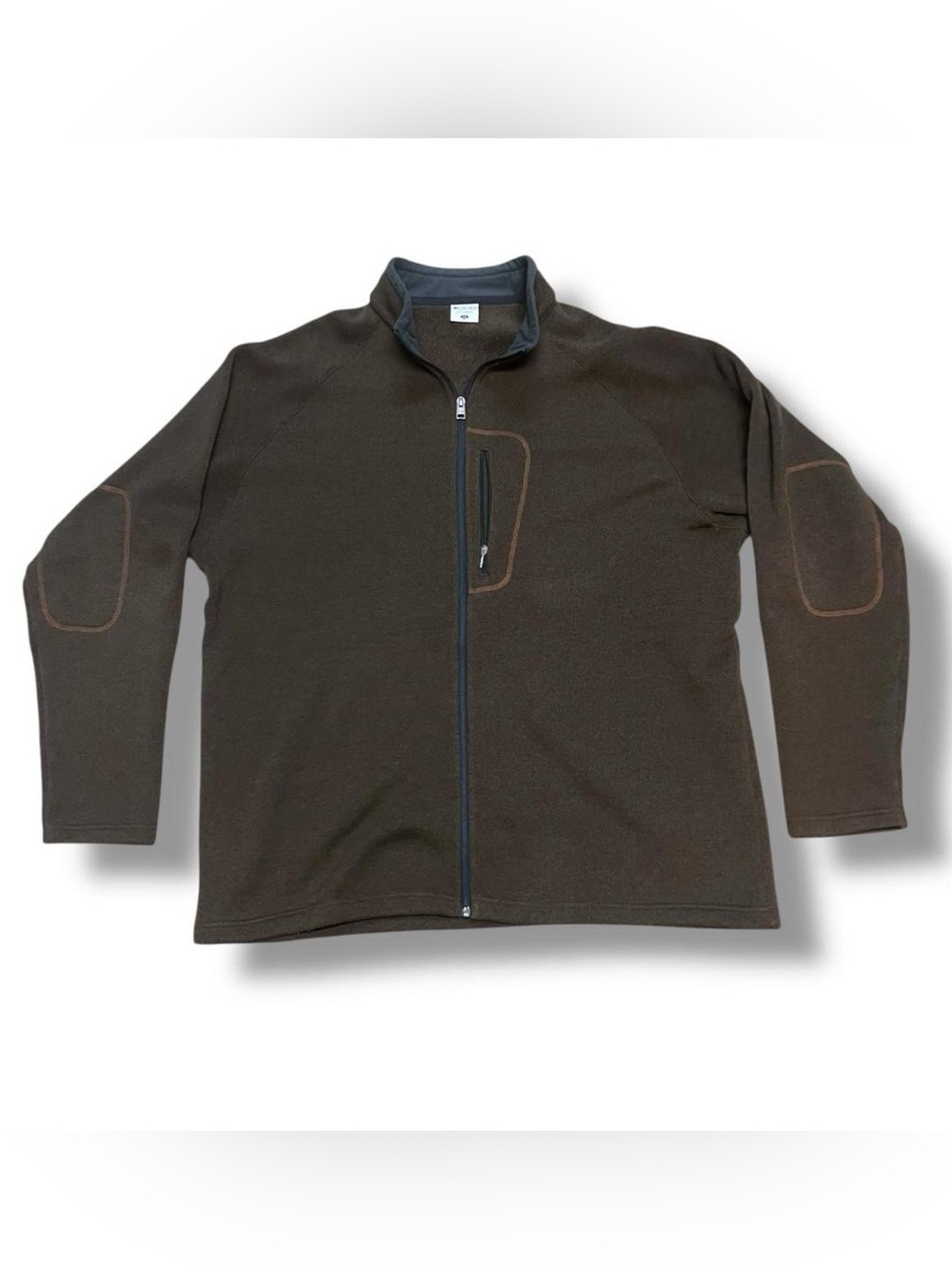 Men's Columbia Brown Full-Zip Fleece Jacket with Elbow Patches